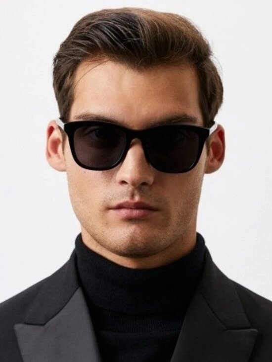 Saint Laurent Women Sunglasses Black Square SL587/K 001 NEW AUTHENTIC